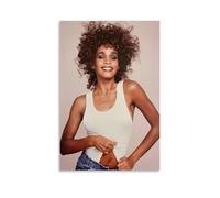 TUWQYEQ Whitney Houston Poster Wall Art Aesthetic Canvas Cover Poster Vintage Painting for Rooms 12x18inch(30x45cm) Unframe-style