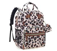 Tuwubi Diaper Bag Backpack,Baby Essentials, Multi function Waterproof Backpack with Stroller Straps & Pacifier Case, Leopard Print, 1 Count (Pack of 1), Travel Backpacks