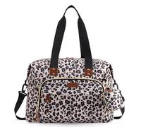 Tuwubi Diaper Bag Tote,Baby Diaper Bag with Pacifier Case Large Travel Diaper Tote Caddy for Mom and Dad Multifunction Large Baby Bag - M-Leopard Print