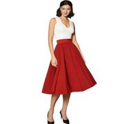 TUX CAT 1950s Vintage Retro, Rockabilly Full Circle Skirt red Size 18-22 Handmade in Wales
