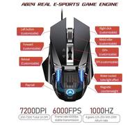 TUXCAXI A824F Wired Gaming Mouse With Enhanced Optical Technology And RGB | For Gameplay Bringing Different Visual Experience For E-sports Life. Brushed Metal Bottom Plate