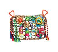 TUXCAXI Bird Foraging Wall Toy Woven Climbing Hammock Ensuring Fun And Engagement For All Types Of Feathered Friends Bird Foraging Wall Toy Woven Climbing