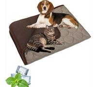 Tuxea Kittra Cooling Mat for Cats, 3 Layer System Instant Cool Non Slip Sweet Dreamed Dog Cooling Mat (Brown,X-Large)
