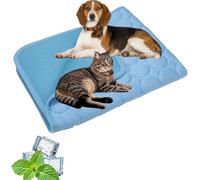 Tuxea Kittra Cooling Mat for Cats, 3 Layer System Instant Cool Non Slip Sweet Dreamed Dog Cooling Mat (Light Blue,Medium)