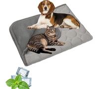 Tuxea Kittra Cooling Mat for Cats, 3 Layer System Instant Cool Non Slip Sweet Dreamed Dog Cooling Mat (Light Gray,2X-Large)