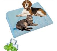 Tuxea Kittra Cooling Mat for Cats, 3 Layer System Instant Cool Non Slip Sweet Dreamed Dog Cooling Mat (Blue,2X-Large)