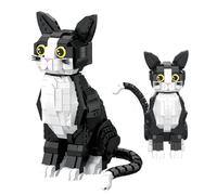 Tuxedo Cat Building Set for Adults,801 PCS Animals Mini Micro Building Bricks, DIY Animals Model Toy with Movable Head & Tail, Home Decor Gift for Birthday Christmas