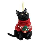 Tuxedo Cat Christmas Tree Ornaments, Black And White Cat Christmas Decorations, Cute Cat Hanging Gift For Halloween & Holiday Decor, Festive Tree Decor Flat 2d Acrylic Ornament