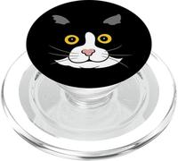 Tuxedo Cat Face Cute Handsome Kitty Feline Fancy Kitten PopSockets PopGrip for MagSafe