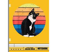 Tuxedo Cat Gift Retro Notebook: Cute Cats Wide Ruled Paper Notebook Journal | Wide Blank Lined Workbook for Teens Kids Students Girls for Home School College for Writing Notes