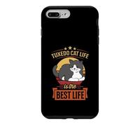 Tuxedo Cat Life Is The Best Life Retro Vintage Style Case for iPhone 7 Plus/8 Plus