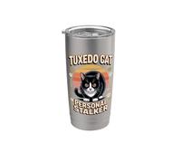 Tuxedo Cat Personal Stalker Stainless Steel Insulated Tumbler