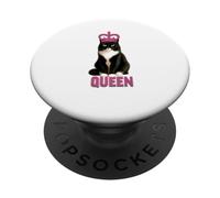 Tuxedo Cat Royalty the Boss and the Queen Royalty PopSockets Adhesive PopGrip