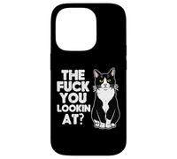 Tuxedo Cat The F You Lookin At Funny Kitten Humor Men Women Case for iPhone 14 Pro