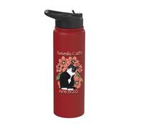 Tuxedo Cats are Boss of Me and My House Stainless Steel Insulated Water Bottle