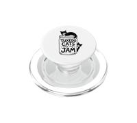 Tuxedo Cats Are My Jam Funny Kitten Lovers Moms Dads PopSockets PopGrip for MagSafe