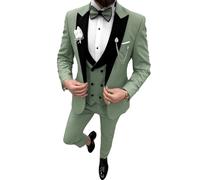 Tuxedo for Men Dusty Green 3 Piece Slim Fit SUuit Wedding Suit for Men Tuxedos Formal Prom Suits