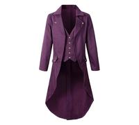 Tuxedo Men's Steampunk Court Uniform Military Prince Nobility Retro Gothic | Halloween Costume, Medieval European Style, Elegant Tuxedo, Plain, Large Size, Costume, For Adults, Cosplay, School Festivals