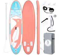 Tuxedo Sailor Stand Up Paddle Board 240/320/365 cm Inflatable Paddle Boards for Adults and Children Stand Up Paddling Board, SUP Board with Standup Paddle Accessories (Blue & Pink)
