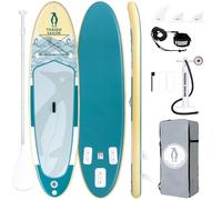 Tuxedo Sailor Stand Up Paddle Board, 240/320/365 cm, Inflatable Paddle Boards for Adults and Children, Stand Up Paddling Board, SUP Board with Standup Paddle Accessories (Green & Yellow)