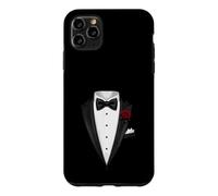 Tuxedo Tux Bowtie Rose Wedding Groom Costume Case for iPhone 11 Pro Max