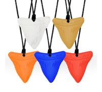 Tuxepoc Silicone Sensory Chew Necklaces for Kids, ADHD, Autism, Multicolor