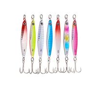 TUXIBIN 7 Pcs Fishing Lures Set, Metal Fishing Lures Spoon Spinner Baits Fishing Spinnerbait Salmon Trout Lure Baits With Treble Hooks 14g TXB7-14g