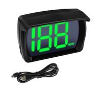 Tuxihapp Car HUD GPS Digital Speedometer, Automotive MPH LED Large Font Head Up Display with USB Cable Plug & Play, Universal Vehicle Speed Meter for Golf Cart, Truck, SUV, Motorcycle(MP/H)