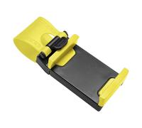 Tuxihapp Car Steering Wheel Phone Holder, Portable No-Hands Smartphone Mount Clip, Adjustable Cellphone Stand Clamp, Universal Automobile Cell Phone Cradle for Most Devices (Yellow)