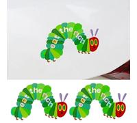 Tuxihapp Eat The Rich Hungry Caterpillar Car Stickers Decal, 4.92" × 3.34" Waterproof Vinyl Auto Bumper Decals Decoration, Funny Art Bug Stickers for Cars, Window, Laptop, Wall (2PCS)