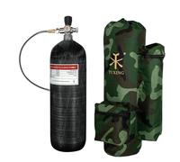 TUXING 4500psi 6.8L/414ci Carbon Fiber Paintball HPA Air Tank with PCP Compressed Air System with Valve Regulator Gauge for PCP Air Rifles