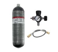 TUXING 4500psi Air Compressed System,4.7L Carbon Fiber Tank,HPA Pcp Airgun Charging Tank Airforce Condor Gauge Regulator Valve Filling Station for PCP Paintball HPA Scuba SCBA (Empty Bottle)