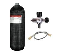 TUXING 4500psi Carbon Fiber Air Tank 6.8L, PCP Paintball Compressed Air System with Valve Regulator Gauge for PCP Air Rifles Diving Scuba