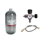 TUXING 4500Psi Carbon Fiber Paintball HPA Air Tank, 2.5L Carbon Fiber Air Tank with Pcp Filling Regulator Valve for Pcp Air Rifle Scuba Tank (Empty Bottle), M18*1.5
