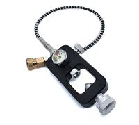 TUXING 4500Psi DIN Valve Scuba Adapter, Yoke Filling Station for HPA Tank, High Pressure Gauge, Aluminum Alloy Refill Adapter for Pcp Paintball HPA Tank Filling