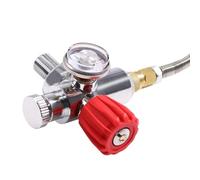 TUXING 4500PSI Pcp Air Compressor, High Pressure PCP Paintball Fill Station Stainless Steel Valve HPA CO2 Tank DIN Charging System M18*1.5 Red