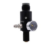 TUXING 4500Psi Pcp Paintball Air Tank Regulator & Valve Guage, Durable Aluminum Paintball Regulator,for Industrial(Inlet 4500psi, Outlet 1800psi),5/8-18UNF