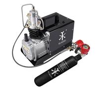 TUXING Pcp Air Compressor,4500Psi/30Mpa/300Bar Scuba Compressor, Adjustable Pressure Electric Compressor with Water/Fan Dual Cooling System for Pcp Air Rifle, Scuba Tank Charging (TXES012)
