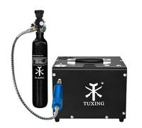 TUXING PCP Air Compressor 4500Psi/30Mpa, Auto-shutoff, High Pressure Compressor with 0.5L Air Tank Pcp Air Guns Charging 220V(TXET062-2)