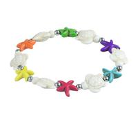 Tuxoiou Beach Bracelet Bohemian Sea Shell Turtle Woven String Jewelry | Durable plastic ocean charm bracelet designed for seaside vacations, adjustable rope fits for any wrist size