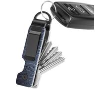 TUXON Key Organizer For Men - Compact Metal Key Holder | Minimalist Innovative Keyholder | Smart Keychain Secures 1-5 Keys, Damascus, Default