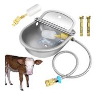 Tuxuseo Automatic Water for Livestock, Automatic Livestock Water Fountain, Stainless Steel Animal Waterer Bowl, Intelligent Float Valve Design, Livestock Dispenser Container for Farms Ranches