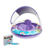 Tuxuseo Children's Pool Swimming Rings - Inflatable Swimming Ring with Removable Sun Canopy | Children's Swimming Aid for Lake River Summer Parties Water Fun on the Bridge Indoor Outdoor Surfing