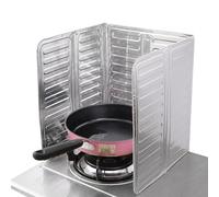 Tuxuseo Cooker Splash Guard for the Wall, Frying Wall Splash Guard, Non-Stick Coated Aluminium Foil Hob Kitchen Splash Guard, 3-sided Foldable, Heat Resistant Splash Guard for Deep Fryers