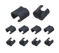 Tuxuseo Cycle C-Clips for Bicycle, Set of 10 Brake Cable Cover Guide Clamps with Hose Guide - Case Management Buckle for Outdoor, Road and Mountain Bike Activities