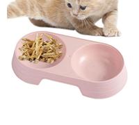 Tuxuseo Dog Food Bowls | Raised Double Dog Bowls | Dog Bowl Non-Slip for Small Medium Dogs and Pets