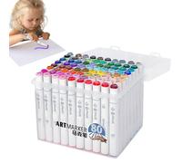 Tuxuseo Double-Sided Markers | 80 Colours Drawing Markers for Artists | Double Pointed Markers for Art Lessons School Home Nursery Teachers Children Preschool Diary Design