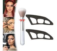 Tuxuseo Eyeshadow Guide Tool, Quick Makeup Stencils with Brush, Pack of 2 Eyeshadow Stencils for Eyes, Create Natural Bold Makeup Effects
