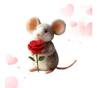 Tuxuseo Felt Mice Decoration - Valentine's Day Cute Mouse Home Decoration - Animal Figures Craft Jewellery - For Bedroom Office Entrance Area Windowsill Desk Party Wedding Birthday Women