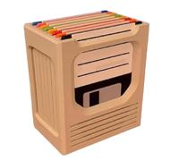 Tuxuseo Floppy Click | The Retro Tech Coaster Holder | 3D Printed Floppy Coaster Holder | Classic 80s PC Look - For Living Room, Kitchen, Restaurant, Bar or College Dorm